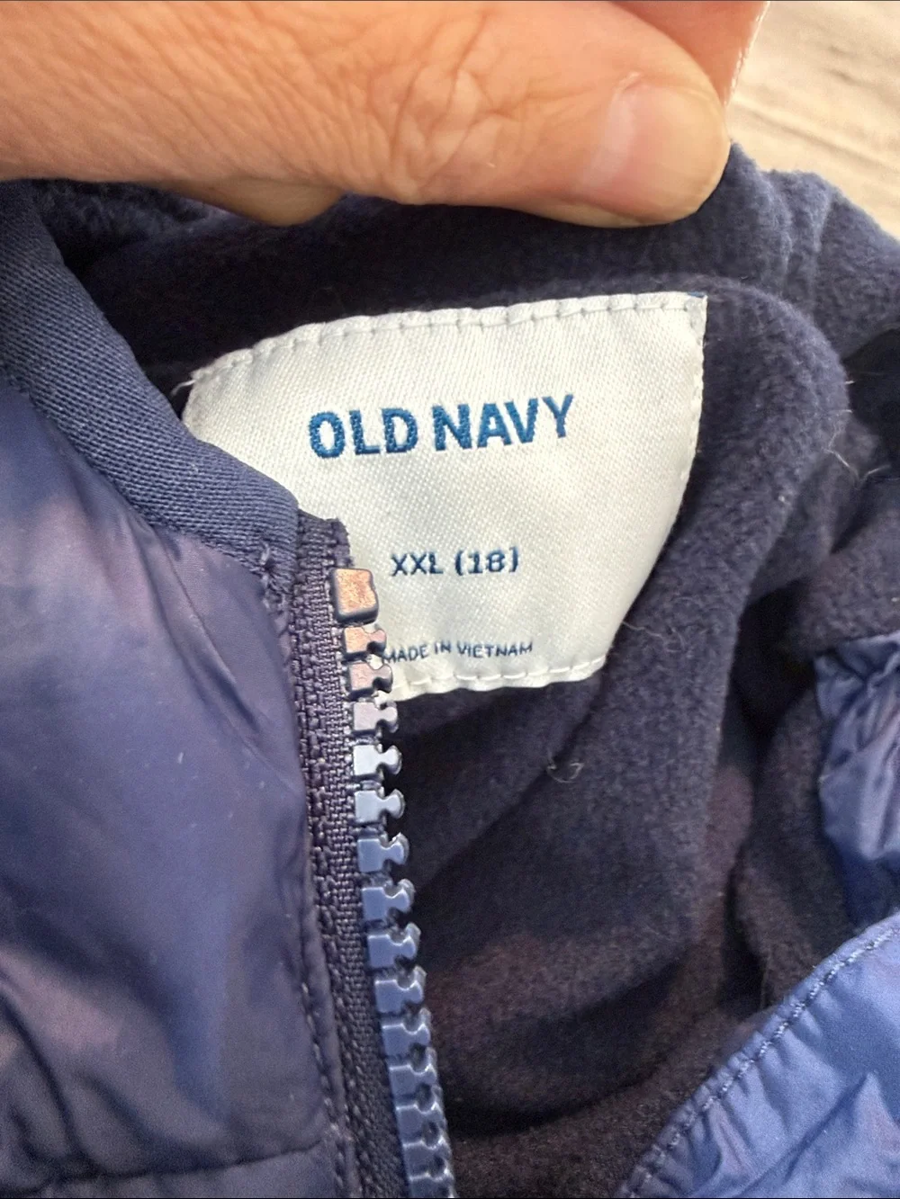 Old Navy Navy Blue Puffer Jacket with Hood - Kids